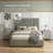 Full-Size Bed Frame, Upholstered Platform Bed, High Headboard With Wooden Frame, Modern Minimalist Style-1030330096