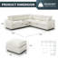 Canapé modulaire avec repose-pieds en L pour canapé-lit de 95,4 po Otina-1663671365