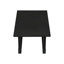 Table d'appoint de salon en placage noir, carrée, idéale pour la chambre à coucher, une extrémité de L 22 po x l 23,5 po