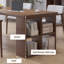 Bureau rectangulaire en bois massif brun noisette-1239391731