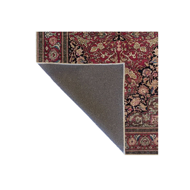 Tapis décoratif tissé multicolore lavable à motif géométrique traditionnel