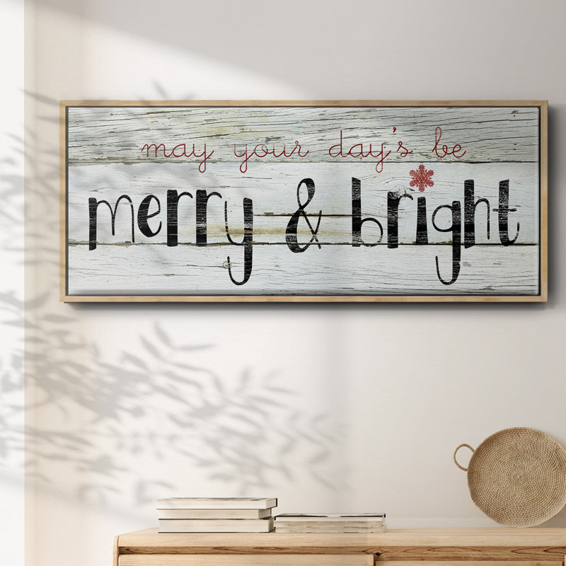 Merry & Bright - toile encadrée