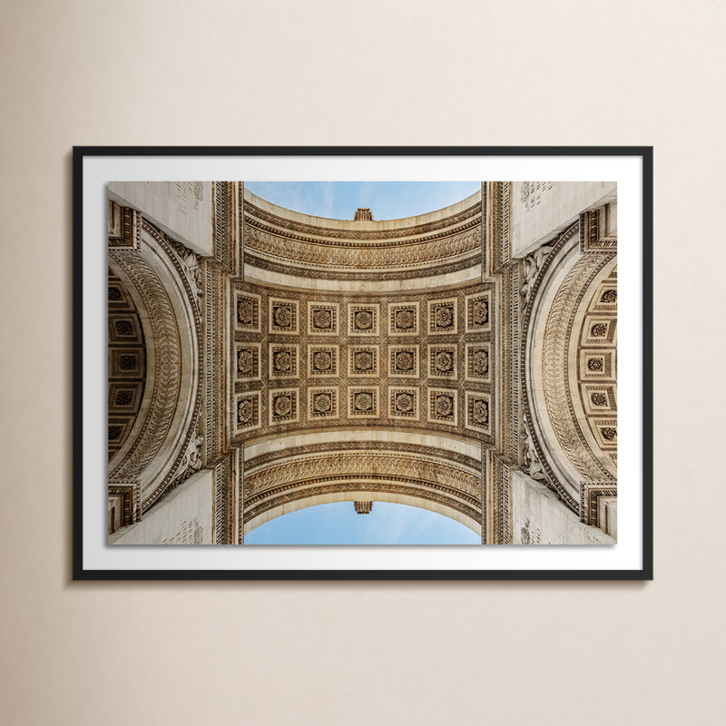 Arc De Triumphe Print by Guy Sargent, Black, 30" H x 40" W x 2.5" D