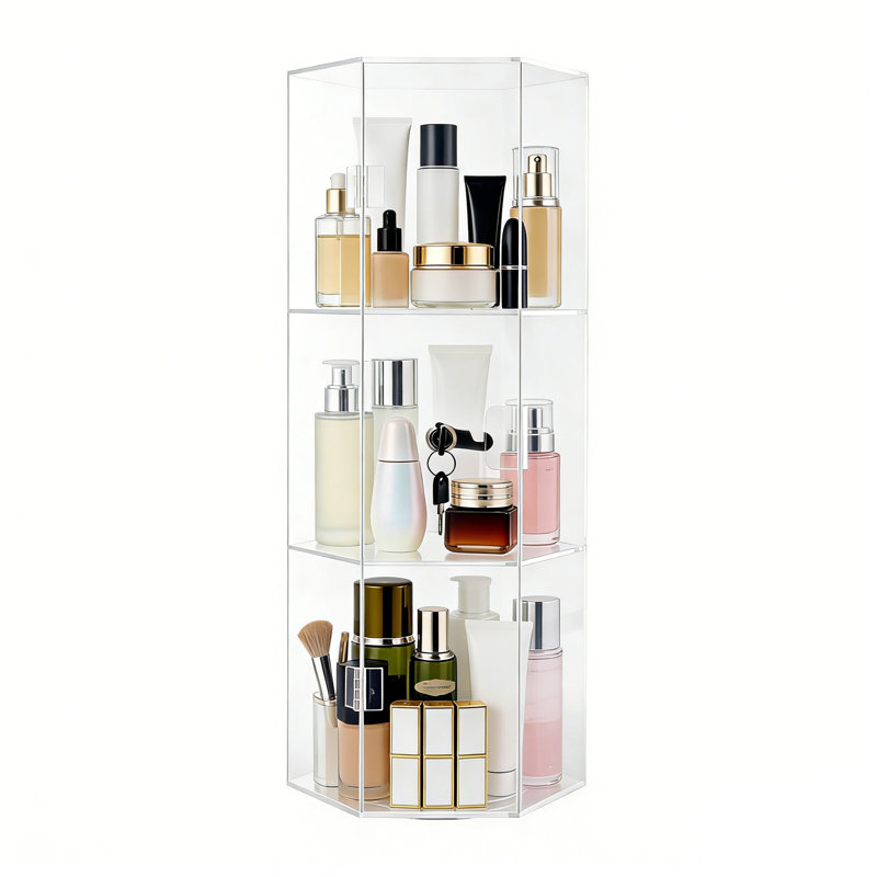 Vitrine à bijoux rotative à 3 niveaux