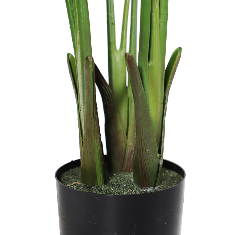 Faux Palm Tree in Pot, 45.5" H x 29.52" W x 25.59" D