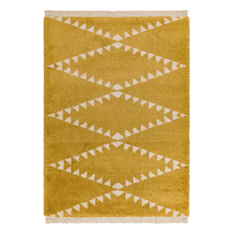 Pickerel Berber Style Mustard Rug, Rectangle 200 x 290cm