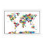 World Map Paint Drops by Michael Tompsett - Print on Canvas-89232710-49987978