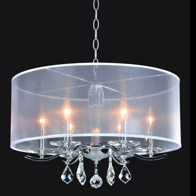 Alfonso 6 - Light Dimmable Drum Chandelier