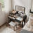 Solid Wood Makeup Vanity With Mirror And 3 Modes Adjustable Brightness Light With 3 Drawers-101943363-107934571