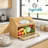 Bamboo Bread Box With Acrylic Diamond Pattern Door, Double-Layer Kitchen Countertop Bread Storage Bin For Freshness And Organization