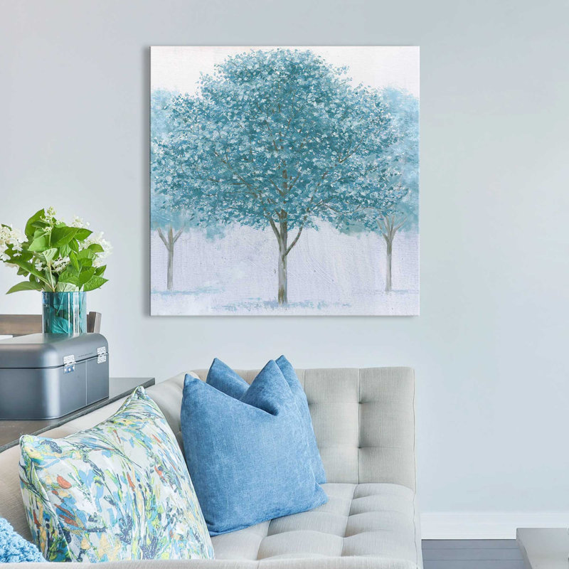 Peaceful Grove - Peinture, Toile tendue, H 18 po x l 18 po x P 1 po