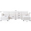 Canapé modulaire moderne en U avec rangement, canapé 6 places en chenille de 123 po