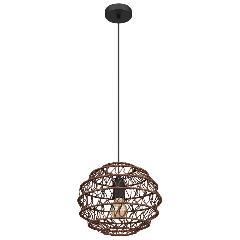 34 1 - Light Matte Black Pendant, 30.5cm H x 6cm W
