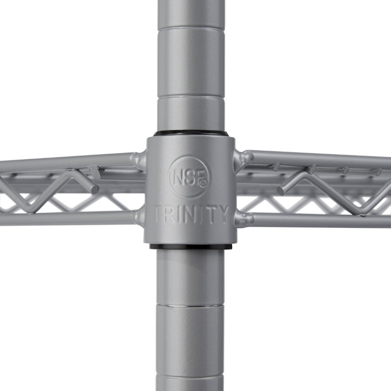 Étagère d'extérieur en métal gris à 5 niveaux avec roulettes TRINITY (l 48 po x P 18 po)