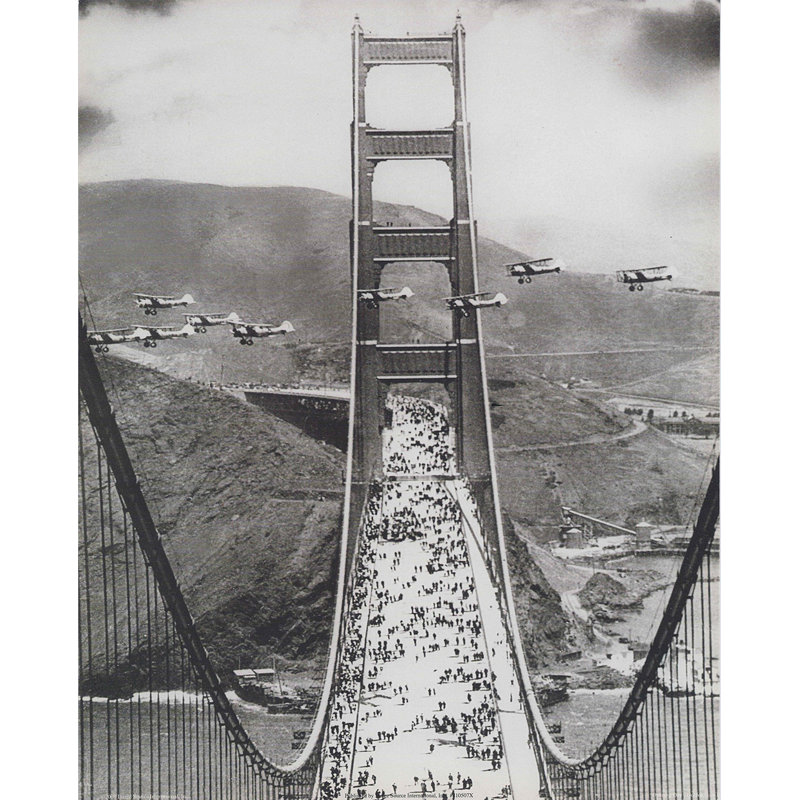 " CANVAS San Francisco Opening Day Golden Gate Bridge 1937 20X16 Graphic Photographic Reproduction ", 20" H x 16" W x 1.5" D