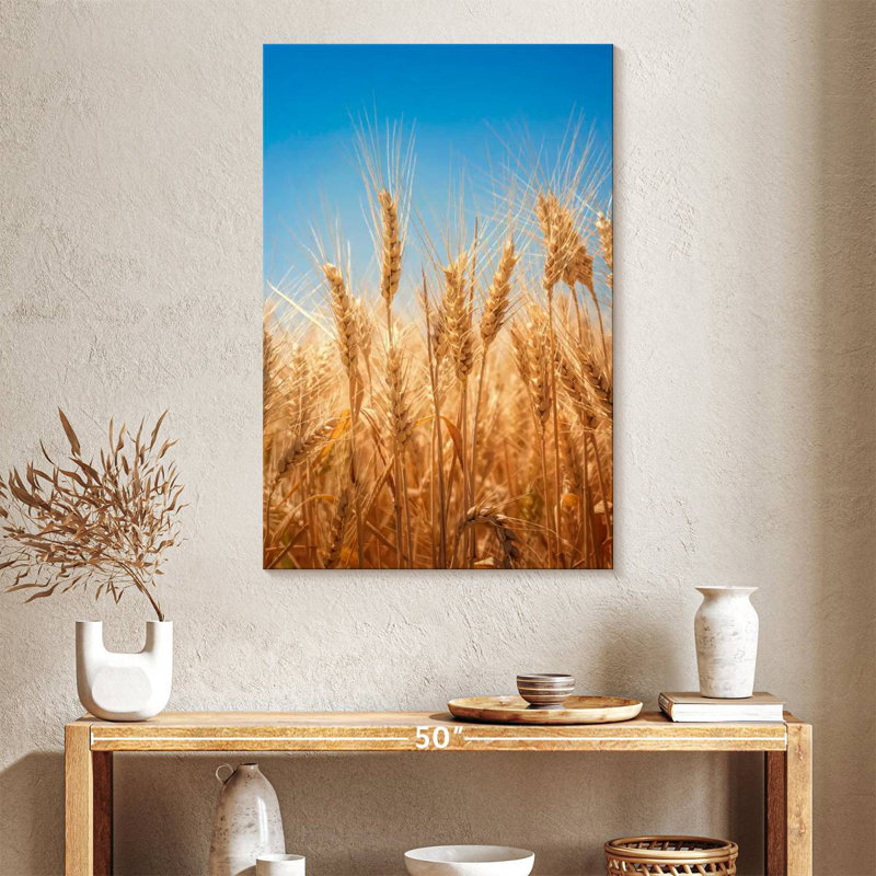 Blue Sky Wheat Field, 39" H x 26" W