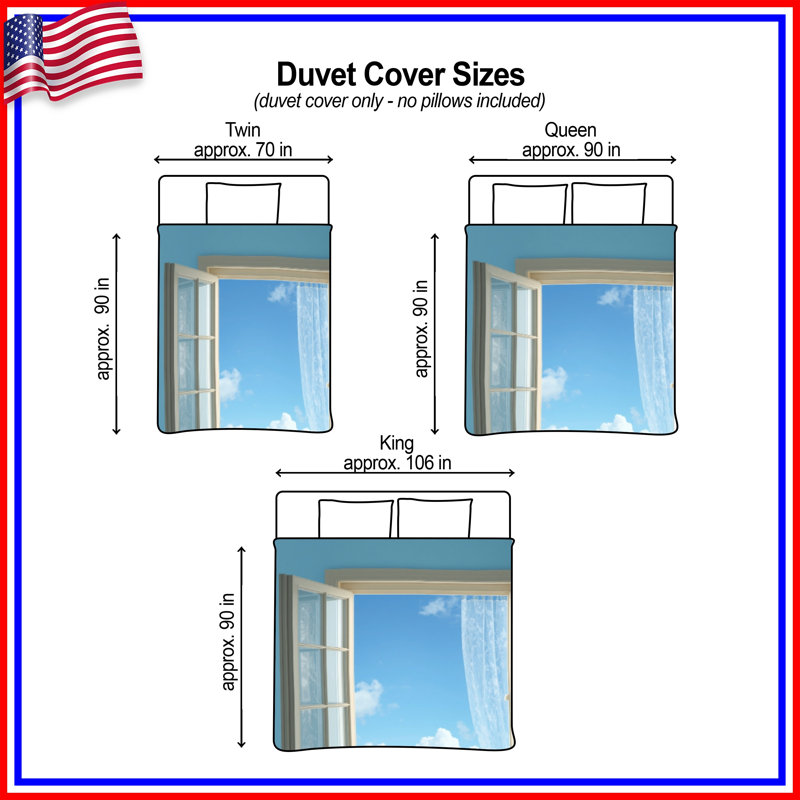 Open Window View Duvet Covers, King