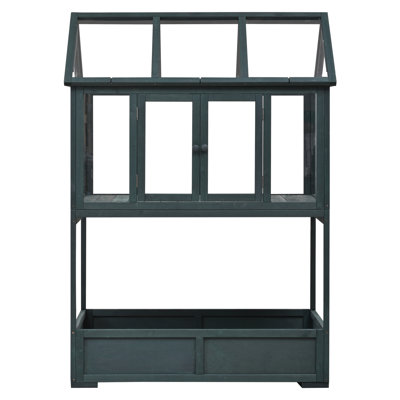 47" W X 23.6" D Cold Frame Greenhouse With Wheels For Outdoor Indoor Use