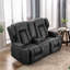 Causeuse de cinéma en faux cuir 66,9 po de largeur avec porte-gobelet-1458990988