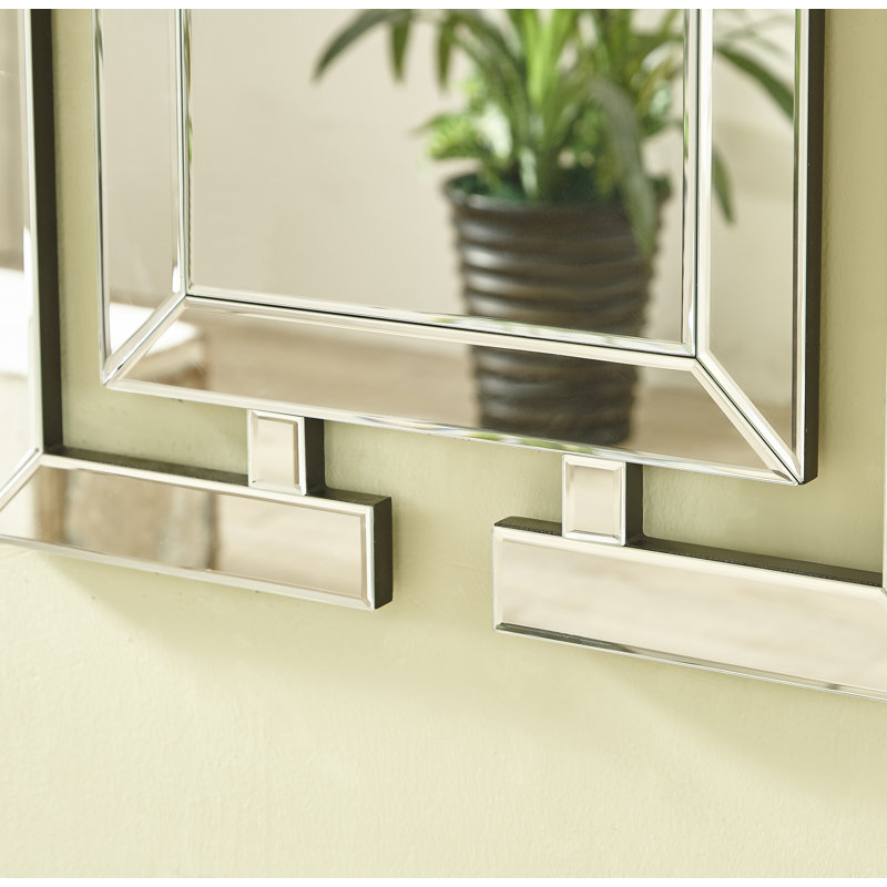 Stillings Wood Flat Wall Mirror