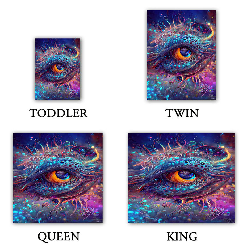 Ensemble de housse de couette en microfibre DiaNoche par Wumples - Sea Monster Eye