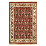Dwania Hand Knotted Area Rug in Red