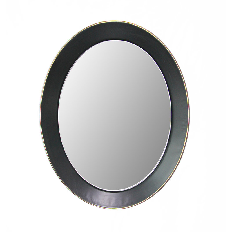 Porchella 16.5" x 13" Metal Oval Decorative Wall Mirror