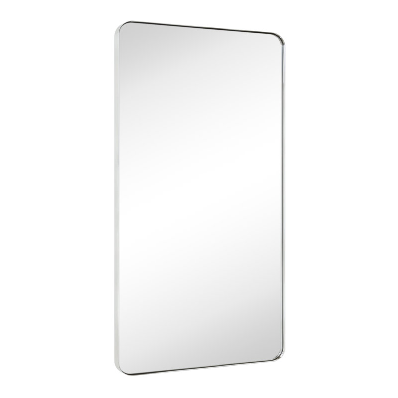 Kengston Modern & Contemporary Rectangular Bathroom Vanity Mirror, 60" x 30", Polished Nickel