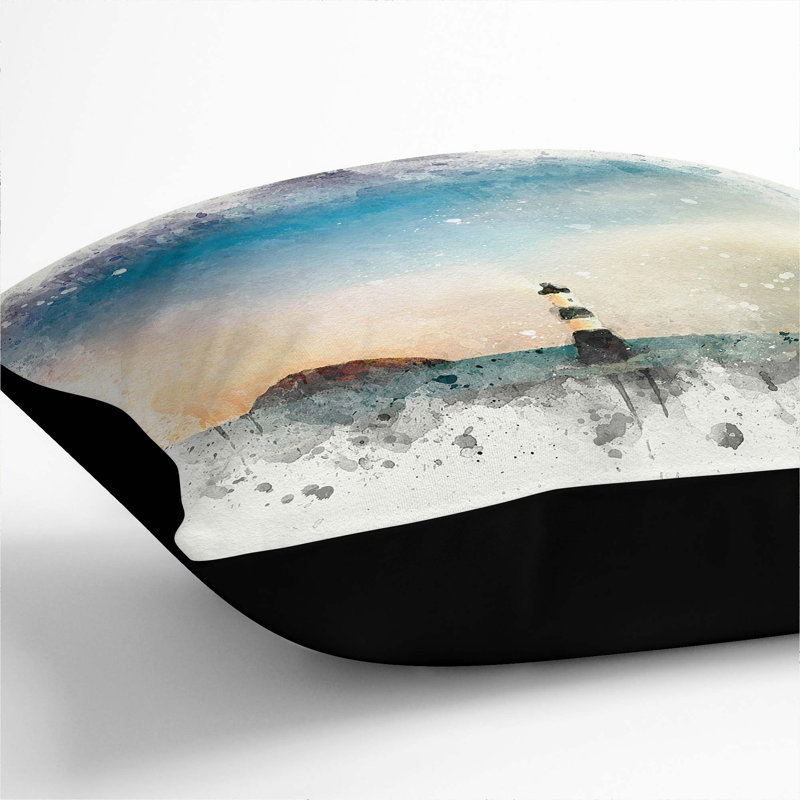 Square Throw Cushion, Black, 40cm H x 40cm W x 15cm D