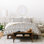Housse de couette moderne et contemporaine en microfibre noire / blanche