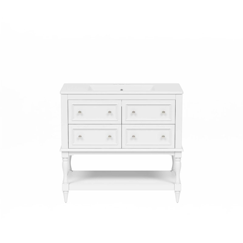Ensemble de meuble-lavabo 36 po avec lavabo, Blanc