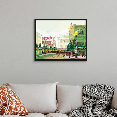«Pike Place Market Holiday - Seattle, Washington» par Eleanor Doughty, reproduction d'art sur toile