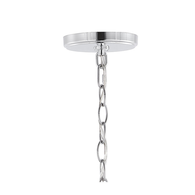 Luminaire suspendu géométrique 4 lumières Areyanna, Chrome