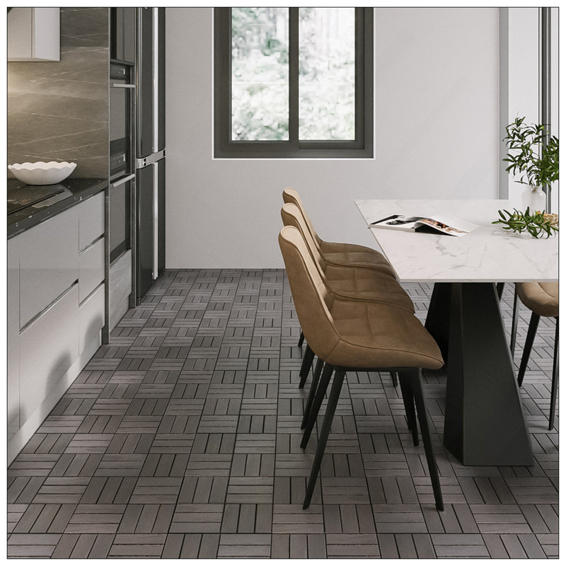 30 carreaux de pont à motif de carreaux emboîtables, 12 /, Gris