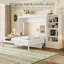 Elegant Queen Size Murphy Bed with Adjustable Storage & Shelf - Space-Saving Wall Bed with Drawer for Bedroom or Guest Room-1010410273