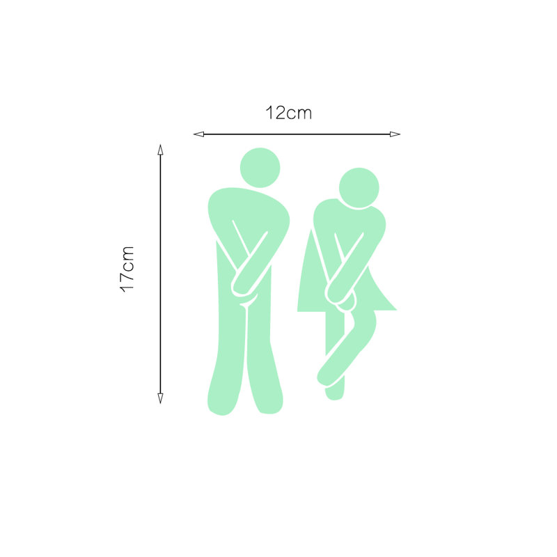 Toilet Glow in Dark Vinyl Wall Sticker