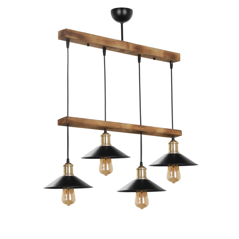 Shawn 4 - Light Kitchen Island Pendant, Light Brown