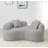 Teddy Velvet Fabric Curved Loveseat-1109076973-1134214748