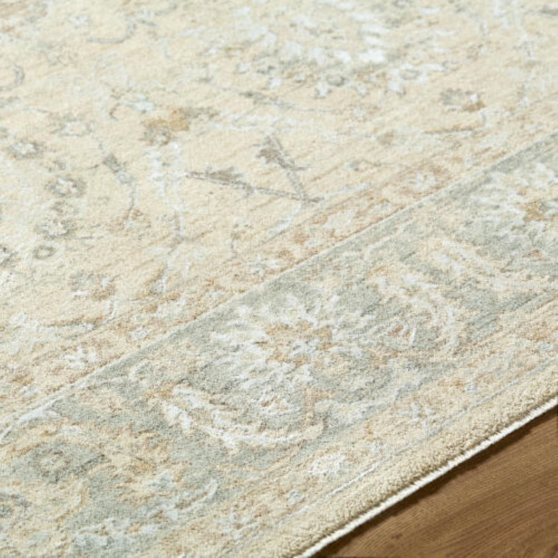 Landwehr Machine Woven Area Rug, Rectangle 9' x 12'2", Beige/Green