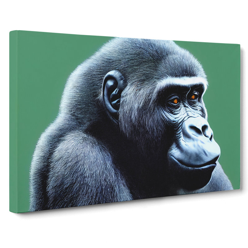 Fine Gorilla - Wrapped Canvas, 50cm H x 76cm W x 3cm D