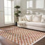 Tapis terre cuite / rouille à carreaux Jasha-686347343-690130676