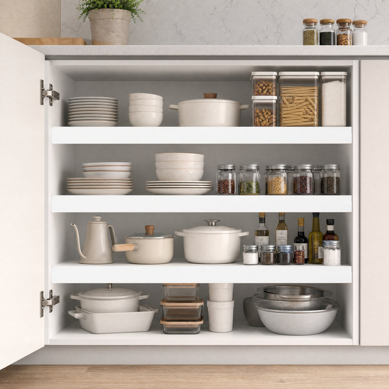 Ensemble de 4 tablettes de protection en PVC imperméables et étanches de 0,31 pouce d'épaisseur pour ranger le garde-manger, les tablettes de placard et l'organisation de la cuisine