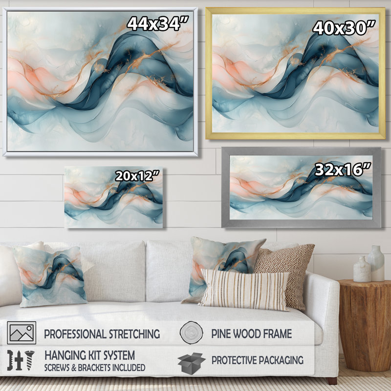 Octavus - Abstract Large Wall Art, Argent argent, Cadre flottant, H 24 po x l 32 po