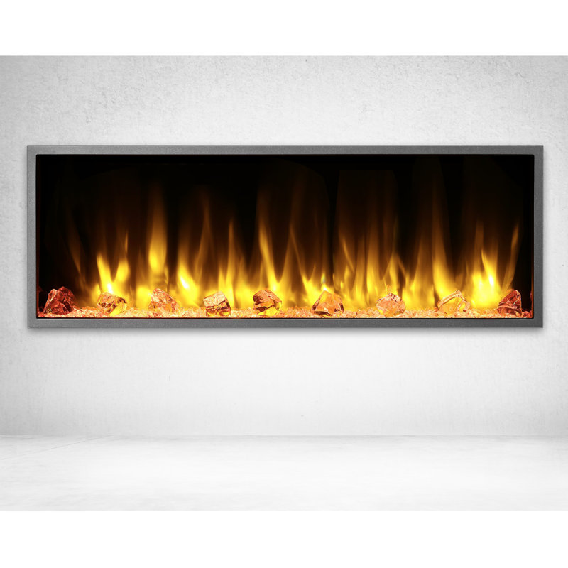Aadhavan Series Electric Fireplaces, 22" H x 44.5" W x 8.25" D