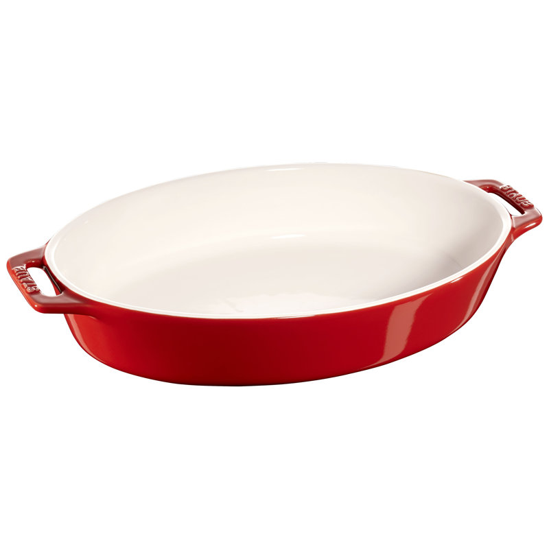 Plat ovale en céramique, Cerisier