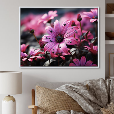 Fleurs vibrantes - noir