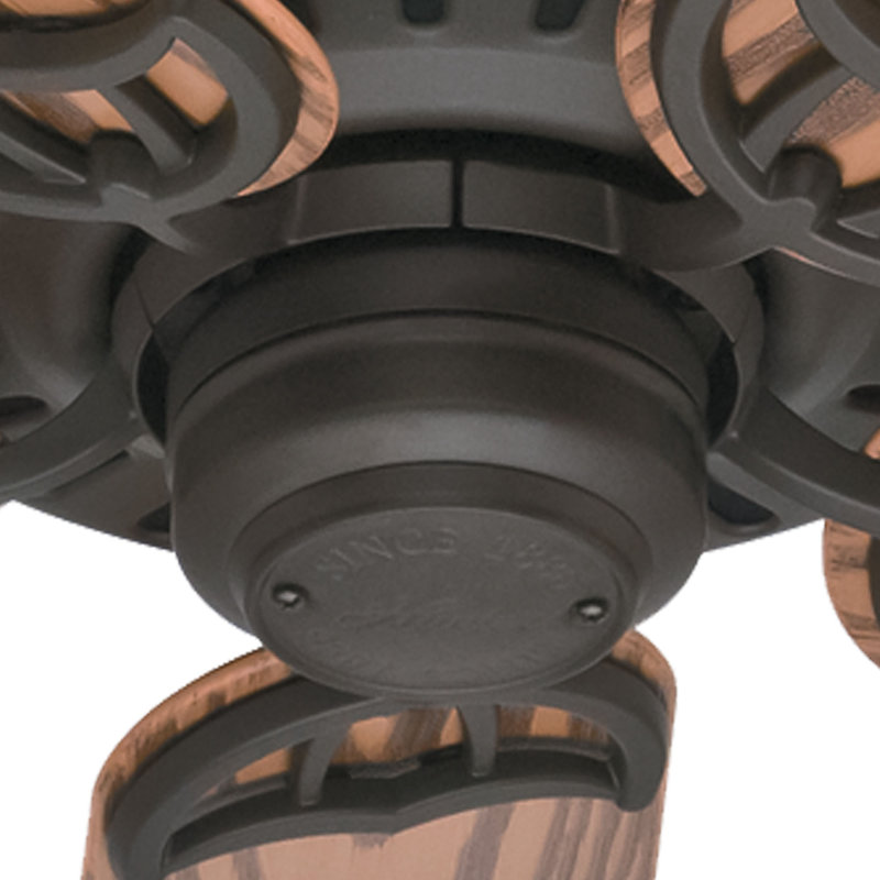 52" Bridgeport 5 - Blade Outdoor Standard Ceiling Fan with Pull Chain, Bronze