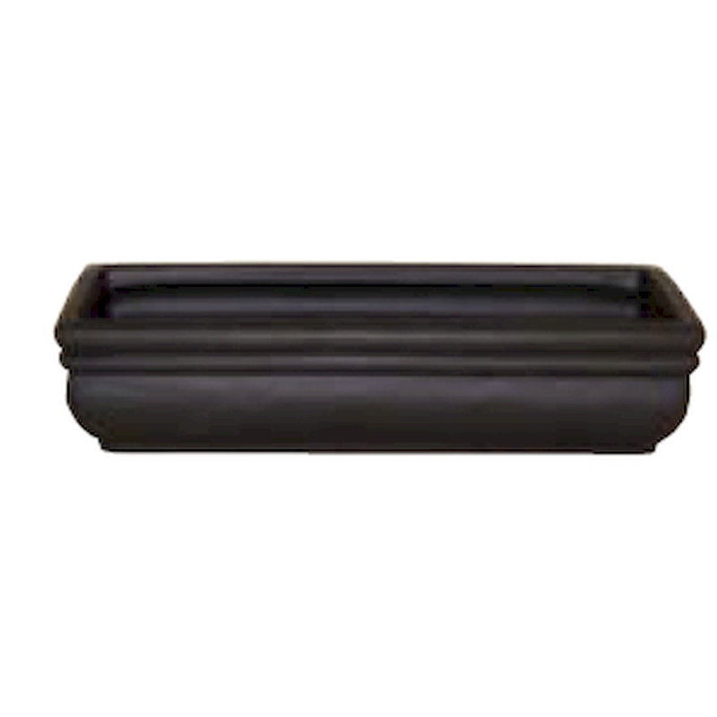 Soucoupe rectangulaire en céramique leonville, H 2 po x l 10 po x P 5 po, Noir mat