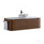 Meuble-lavabo de 48 po avec lavabo, armoire murale en chêne miel avec porte-serviettes gratuit, conception de lavabo simple en céramique blanche de Carrare, sans drain ni robinet, pré-assemblé-98899682