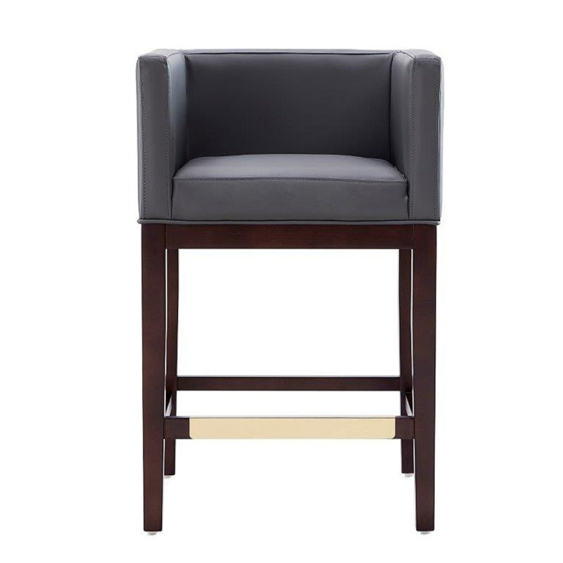 Tabouret de comptoir Kingsley, Gris, Tabouret de comptoir (siège d'une hauteur de 26,1